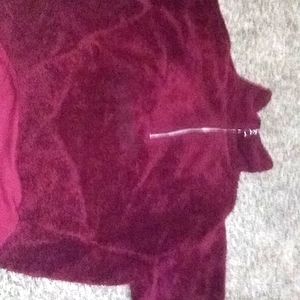 A fluffy velvet coat